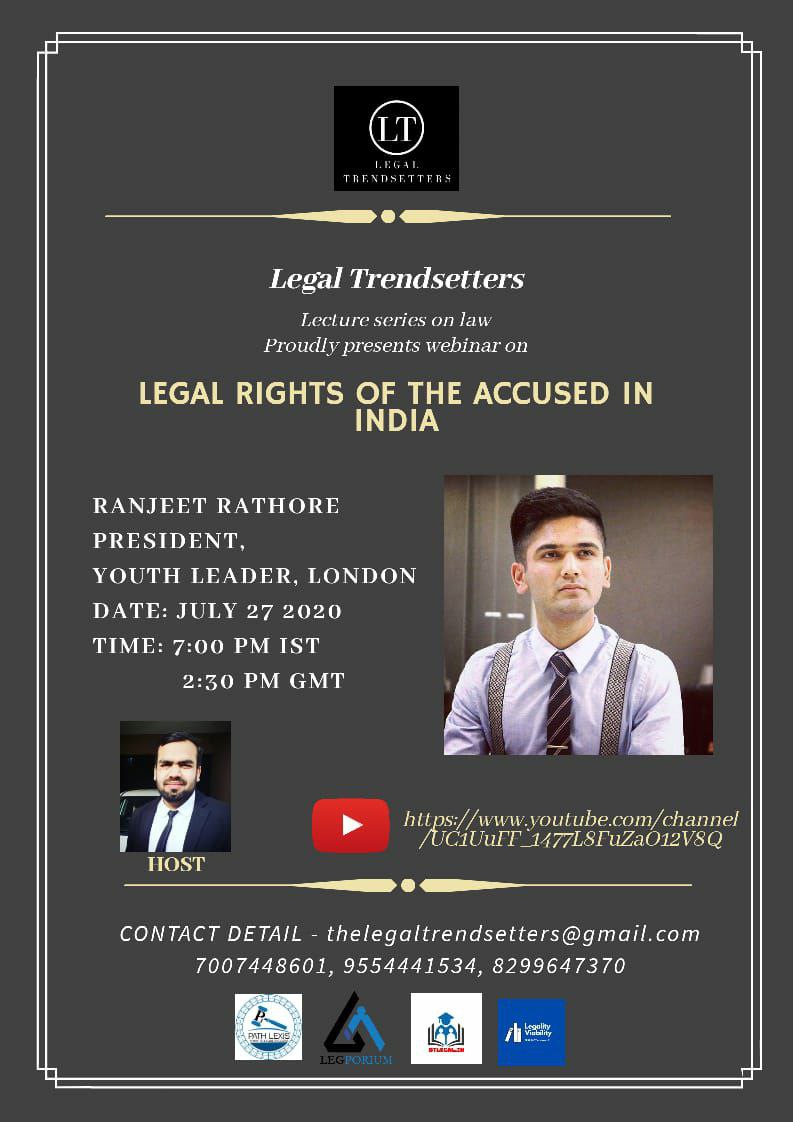 Legal Trendsetters Presents Webinar on "Legal Rights Of The Accused In India" 6
