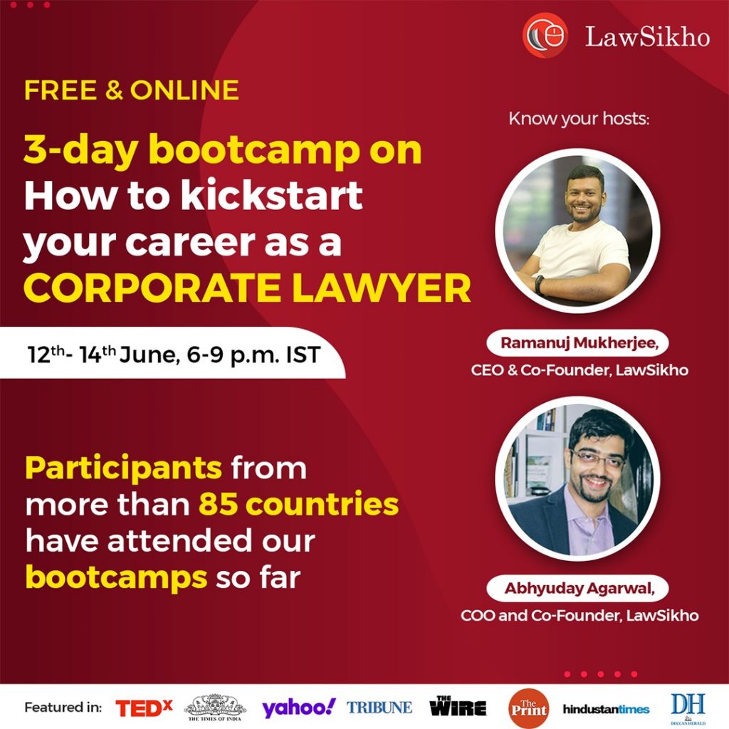 3-Day Boot Camp On How To Kick Start Career As A Corporate Lawyer By LawSikho 1