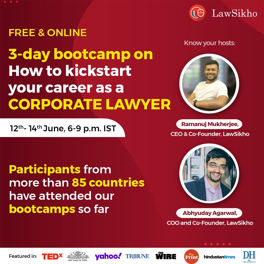 3-Day Boot Camp On How To Kick Start Career As A Corporate Lawyer By LawSikho 2
